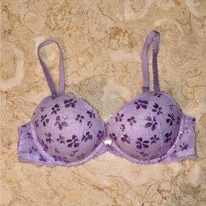 Lavender Floral VS Lace Bra